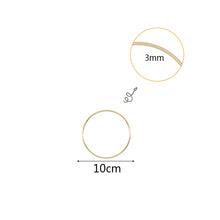 Load image into Gallery viewer, 1Pcs 10-40cm Iron Gold Metal Ring Portable Garland Baby Shower Wedding Bride Flowers Wreath Handmade Flowers Catcher Hoop Decor
