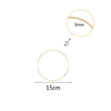 Load image into Gallery viewer, 1Pcs 10-40cm Iron Gold Metal Ring Portable Garland Baby Shower Wedding Bride Flowers Wreath Handmade Flowers Catcher Hoop Decor
