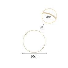 Load image into Gallery viewer, 1Pcs 10-40cm Iron Gold Metal Ring Portable Garland Baby Shower Wedding Bride Flowers Wreath Handmade Flowers Catcher Hoop Decor
