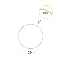 Load image into Gallery viewer, 1Pcs 10-40cm Iron Gold Metal Ring Portable Garland Baby Shower Wedding Bride Flowers Wreath Handmade Flowers Catcher Hoop Decor
