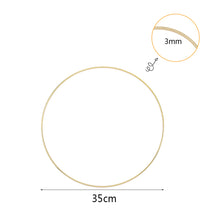 Load image into Gallery viewer, 1Pcs 10-40cm Iron Gold Metal Ring Portable Garland Baby Shower Wedding Bride Flowers Wreath Handmade Flowers Catcher Hoop Decor
